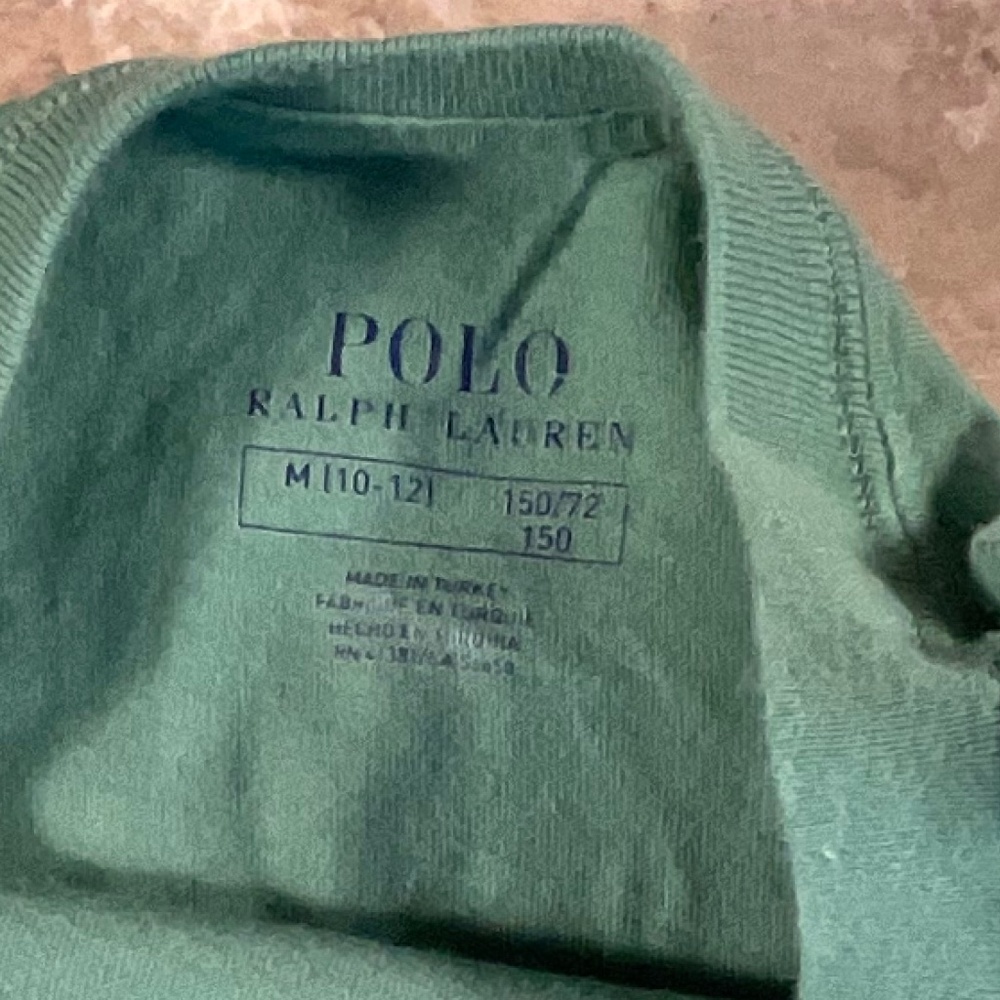 Polo Green Short Sleeve T-Shirt Size Medium (10-12) 100% Cotton - Picture 2 of 5